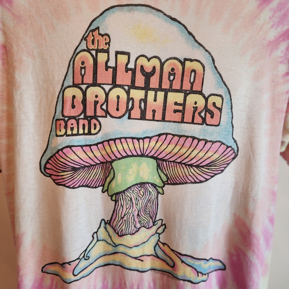 Vintage 1993 Allman Brothers Band Summer Tour Tie Dye T-Shirt Double Sided XL - Picture 2 of 8